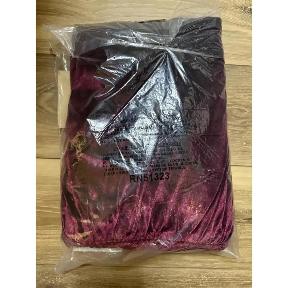 NWT! Halogen® Short Sleeve Velvet Midi Dress in Merlot Size Small - Picture 5 of 5